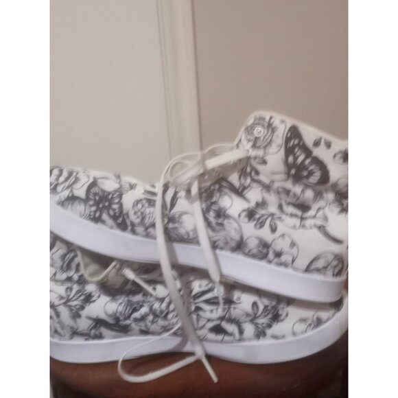 NOBULL | RARE HIGH TOP BUTTERFLY FLORAL CANVAS TRAINER UNISEX W13.5/M12 - Picture 12 of 13